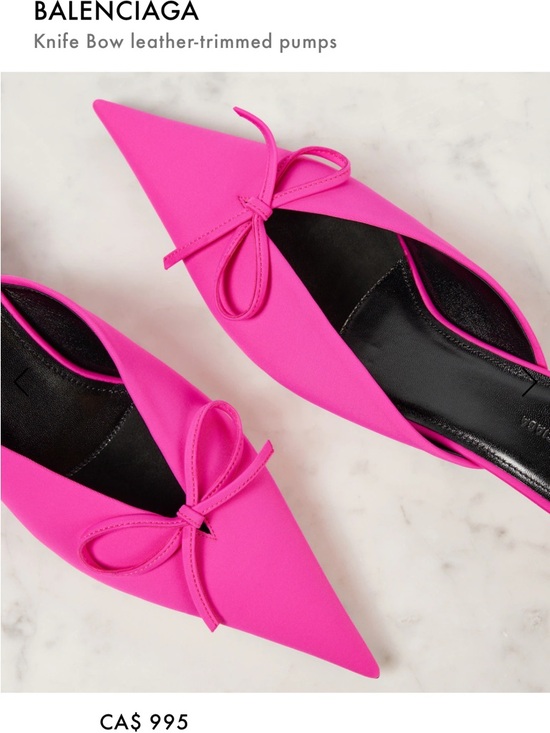 Balenciaga Shoes - Balenciaga Knife Mules in Fuschia Satin size 37